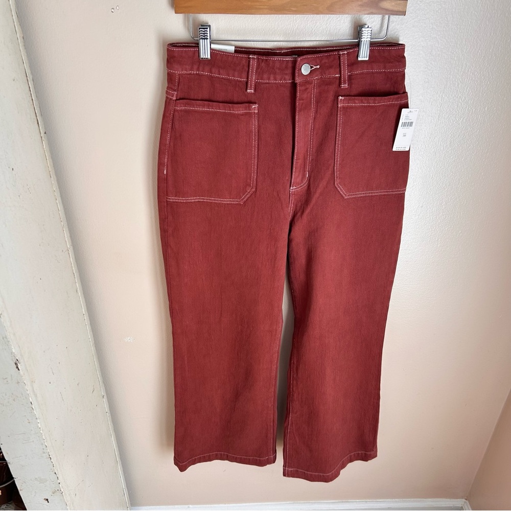 ROLLA'S Sailor High-Rise Wide-Leg Jean in Brick - Picture 3 of 8